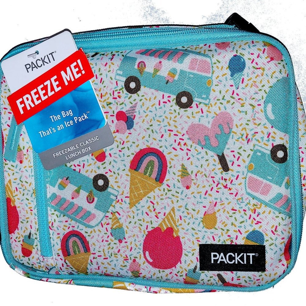 Freezable Lunch Box Bag with Zip Closure | Ice Cream Truck